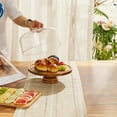 thumbnail image 3 of Yangbaga Glass Cake Stand with Lid,11in Wooden Rotating Cake Stand with Dome Cover, Cake Plate Display Server Tray for Birthday Kitchen Party Baking Gifts, 3 of 6