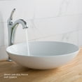 thumbnail image 3 of KRAUS Viva Round White Porcelain Ceramic Vessel Bathroom Sink, 16 1/2 in. D x 4 3/8 in. H, 3 of 13