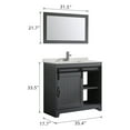 thumbnail image 2 of Wonline 36inch Grey Bathroom vanity with Sink Set Bath Vanity with Mirror and Faucet for Modern Style (backsplash include), 2 of 7