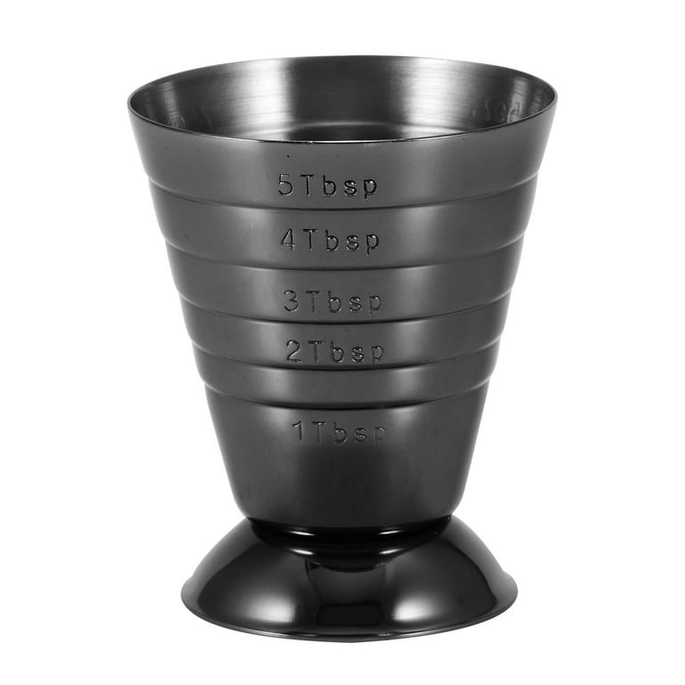 Measuring Cup Cocktail Jigger Stainless Steel Graduated Cup for Liquid or  Dry Mini Espresso Shot Glass Up to 2.5oz, 5Tbsp, 75ml