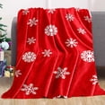 thumbnail image 6 of HongHeng Clearance Under $2.00 Christmas Red Flannel Blanket Christmas Red Snowflake Blanket Throw Blanket for Sofa Travel office Dormitory 40x60 Inch, 6 of 6