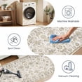 thumbnail image 4 of Washable Kitchen Runner Rug 2x5 ft, Non-Slip Soft Low Profile Kitchen Runner Rug with PVC Backing, Farmhouse Vintage Distressed Floral Oriental Rug for Kitchen Sink, Hallway & Laundry Room, 4 of 6
