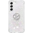 thumbnail image 2 of Phone Case for Samsung Galaxy S23,Shockproof Clear Quicksand Glitter Flowing Liquid with Bling Diamond Ring Stand,Cute Women Girls Case for Galaxy S23 6.1'' LS-Colorful, 2 of 7