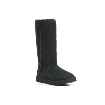 UGG Australia Women's Classic Tall Calf Height Sheepskin Black Boot (Size 5)