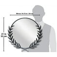 thumbnail image 5 of Infinity Instruments Emperor Black Round Transitional 22-inch Wall Mirror, 5 of 7