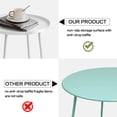 thumbnail image 4 of Fionafurn Round Side Table, Metal End Table, Small Patio Coffee Table for Porch Yard Balcony Garden, White, 4 of 7