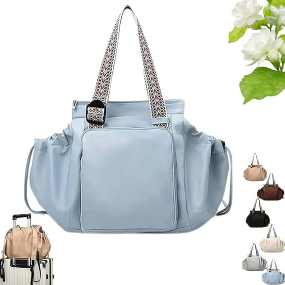 Essential Tote Bag,  2026 newTravel Bag, 15 Pockets Compartments, Multifunctional Travel Organizer Bag for Ladies,Large-Capacity Handbag (Blue)