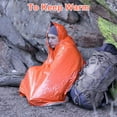 thumbnail image 3 of Emergency Poncho For All Outdoor Adventures, Survival Blanket Retains Body Heat, Durable Lightweight Emergency Survival Gear, Portable Outdoor Accessories (2PCS), 3 of 5
