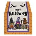 thumbnail image 1 of Skeleton Pumpkin And Bat Table Flag: A Haunting Halloween Decoration For Your Festive Table, 1 of 2