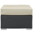 thumbnail image 3 of Hawthorne Collection Patio Square Ottoman in Canvas Antique Beige, 3 of 4