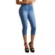 thumbnail image 1 of Capri Mujer Tiro Alto Push Up Mezclilla Stretch Azul, 1 of 5