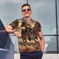 thumbnail image 4 of Balery Western Skeleton Cowboy Horse Camisa Polo de Hombre con Estampado, de Manga Corta y Tejido Medio, Camisa Tipo Golf Polo-4X-Large, 4 of 6