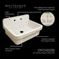 thumbnail image 3 of Whitehaus Old Fashioned Country Fireclay Utility Sink with High Backsplash, 3 of 6