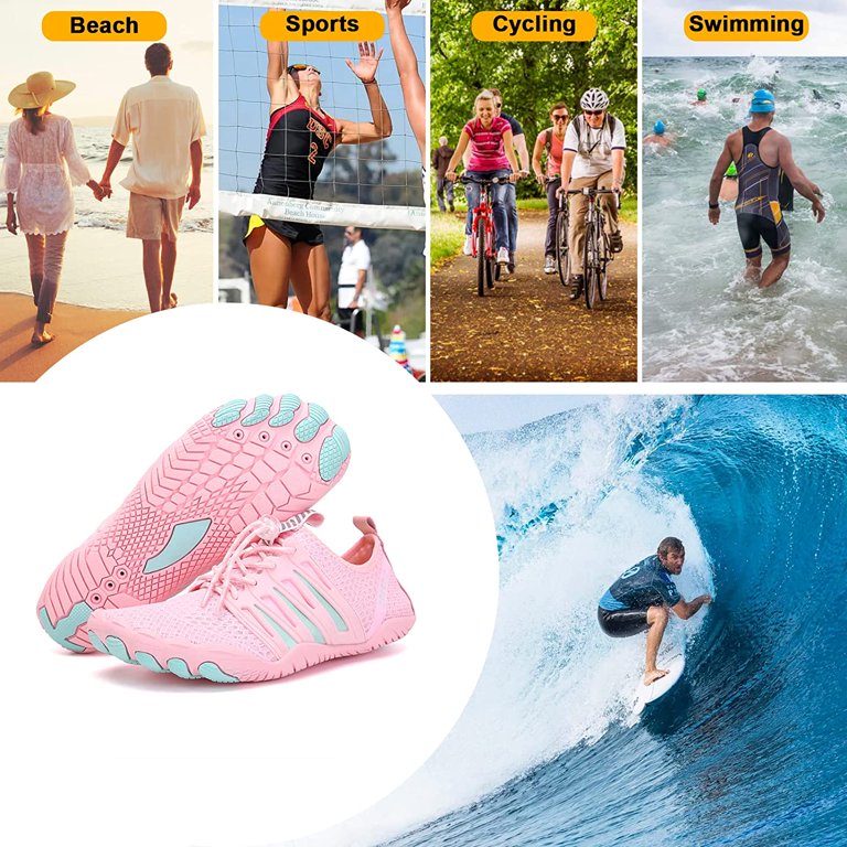 Water Shoes For Men & Women - Quick-Dry Aqua Socks For Beach, Pool & Water Sports (Light Blue)