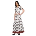 thumbnail image 3 of Moomaya Printed Ethnic Wear Long Skirt And Cold Shoulder Crop Top Set For Girls, 3 of 6