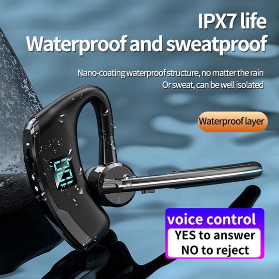 FYHALE V8S Bluetooth Headset Business Model Rotates 180 Degrees Left and Right Driving Sports In-ear Headphones
