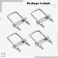 thumbnail image 4 of U Bolt Stainless Steel - 4PCS Square Tie Down U-Bolt with Frame Plates & Nuts, 4 of 5