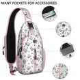 thumbnail image 2 of Queen Bee Cartoon Print Sling Backpack, Lightweight Crossbody Daypack with Honeycomb and Bumble Bee Pattern, Cute Honeybee Lover Gift Design, Anti-theft Travel Bag for Outdoor, Gym, Daily Use, 2 of 2