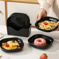 thumbnail image 4 of RBCKVXZ 10 PC Black Deep Dinner Plates with Storage Base - 5.7 Inch Reusable Plastic Plates Set, Microwave and Dishwasher Safe Plates for Kitchen, Lightweight Plates for Dessert, 4 of 6