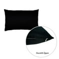 thumbnail image 3 of Honey Set of 4 Decorative Throw Pillow Cover Solid Color 12" x 20" Black Lumbar Pillowcase for Couch, Bedding, 3 of 3