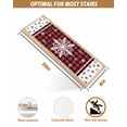 thumbnail image 5 of Christmas Snowflakes Stair Treads for Wooden Steps Indoor Runner Rug Carpet, Winter Xmas Flower Red Black Plaid 4 Pieces Peel and Stick Staircase Step Treads Covers Washable Throw Door Mats, 30"x8", 5 of 7