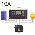 thumbnail image 4 of Toystoory Regulador de panel solar Controlador de carga de Pantalla LCD Gestión de carga PWM de 4 etapas completa Electrodomésticos negro 10 A Toystoory HA5851-07B, 4 of 6