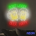 thumbnail image 5 of Handmadetneonsign Don't Worry Beer Happy Neon Sign, Beer Led Sign, Beer Wall Light, Bar Wall Art 92500, 5 of 5