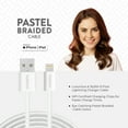 thumbnail image 4 of Liquipel Powertek Pastel Braided USB-A to Lightning - White, 4 of 7