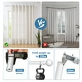 thumbnail image 5 of Urbanest Fluted Ball Flat Button 1" 5/8" Double Drapery Curtain Window Rod Set - 48" to 84", White, 5 of 6