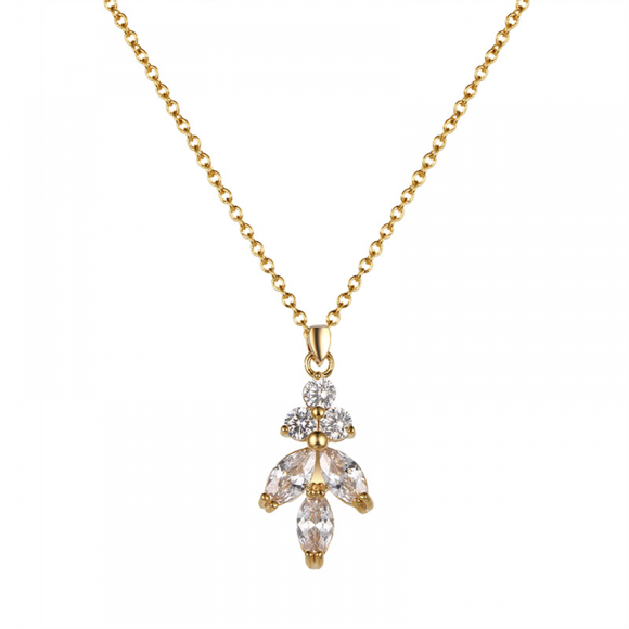 New Design Simplicity Leaves Diamond Pendant