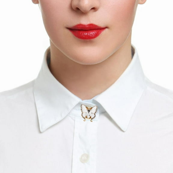 WHAMVOX  Women's Butterfly Cufflinks Multi-occasion Shirt Studs Fashion Miss White