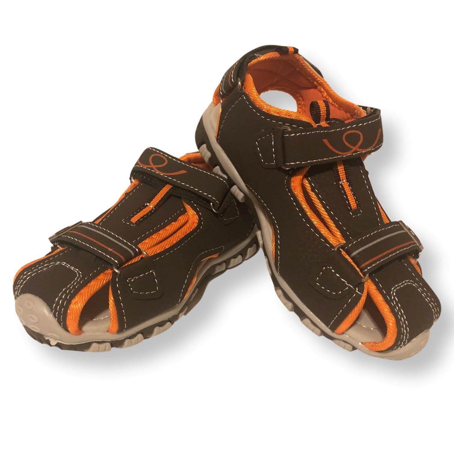 Mubeuo Leather Athletic Closed Toe Kids Boys Toddler Sandals 
