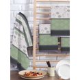 thumbnail image 2 of Green Stripes Abstract Kitchen Dish Towels for Drying Dishes Set of 4, Geometric Spring Flowers Rustic Waffle Weave Microfiber Hand Tea Bathroom Towels Quick Dry & Absorbent Towel 15.7x23.6, 2 of 7