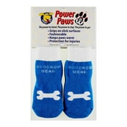 Woodrow Wear Power Paws Advanced, Small, Blue/White Bone, 1.75" - 2.0" x 1.75" - 2.0"
