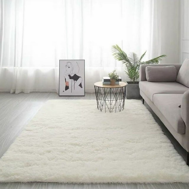 Hearthoom Shaggy Area Rug Non-Slip, Machine Washable Fuzzy Carpet for Bedroom Living Room, Soft Parlor Floor Mat, Seasonal Welcome Mat Comfort