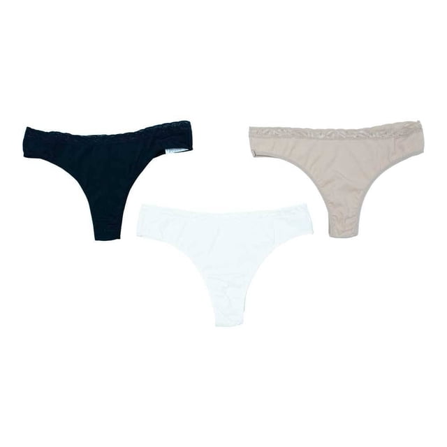 Tangas Simply Basic para Dama Microfibra Multicolor Talla EG 3 Piezas