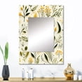 thumbnail image 1 of Designart "Simplicity In Yellow And Green Florals" Floral Wall Mirror, Printed Yellow Wall Mirror, Traditional Bathroom Wall Mirror, Decorative Floral Mirror - 24x32 Inch, 1 of 5
