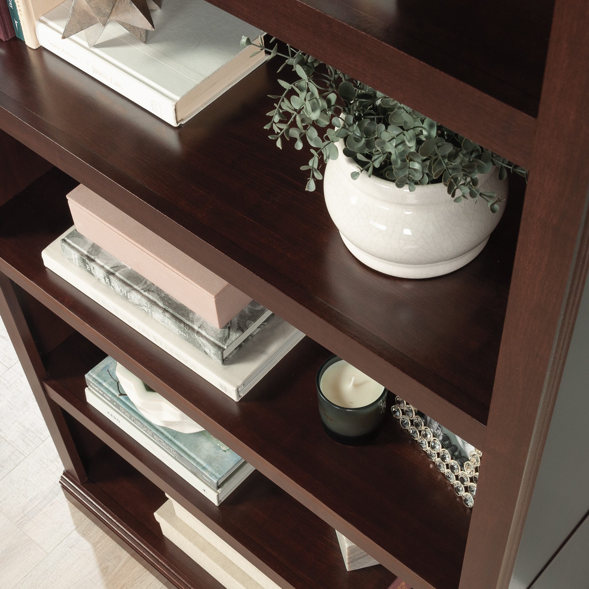Sauder Select 5-Shelf Bookcase, Cherry photo 8