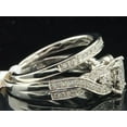 thumbnail image 4 of Diamond Bridal Set 14K White Gold Ladies Round Engagement Wedding Ring 0.67 Tcw., 4 of 9