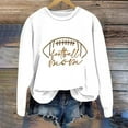 thumbnail image 3 of Football Mom Sweatshirts for Women 2025 Embroidery Football Mom Graphic Crewneck Sweatshirt Pullover Tops, 3 of 4