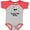 Baseball Heather and Red, variant on Inktastic Daddy's Little Rocker Skull Girls Baby Bodysuit