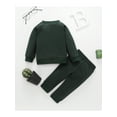 thumbnail image 3 of TheFound Baby Long Sleeves + Trousers, Letter Print Adjustable Elastic Waist, 3 of 9