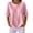 5# Pink, variant on Elbow Length Tops Women Dressy Waffle Knit Crew Neck T Shirts Trendy Summer Loose Cute Blouses Half Sleeve Basic Tees Wine L
