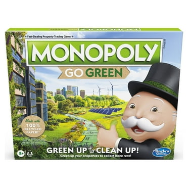 Monopoly: Go Green Edition Board Game for Kids and Family, Ages 8 