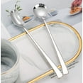 thumbnail image 3 of COMIART 304 Stainless - Steel Ice Spoon Set (2 - piece), Long - handle Teaspoons for Milk Tea, Honey and Stirring, 3 of 9