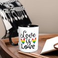 thumbnail image 4 of Pride Day Lgbt Gay Peace Love Coffee Mug Funny Novelty Ceramic Tea Cup Microwave Safe 11oz Office And Home Ideal Cup For Men Women, 4 of 8