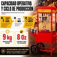 thumbnail image 4 of Maquina de Palomitas de Maiz GUTSTARK 8 Oz Carrito Comercial, 4 of 5
