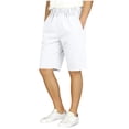 thumbnail image 2 of Fnooota Boys Cargo Shorts, Summer Relaxed Fit Elastic Waist Casual School Uniform Shorts White Size 16, 2 of 7