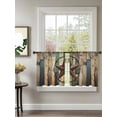 thumbnail image 2 of Country Star Sheer Curtains 45 inches Long, Farmhouse Texas Star Shabby Wood Grain Light Filtering Sheer Window Curtains Rod Pocket Voile Drapes for Bedroom Living Room, 52"W x 45"L 2 Panels, 2 of 7