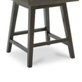 thumbnail image 6 of CHITA 26 inch Upholstered Swivel Faux Leather Counter Bar Stools with Back & Wood Legs Set of 2, Retro Gray, 6 of 9